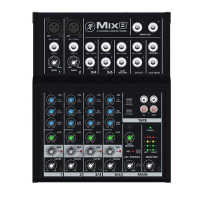 音響世界:美國MACKIE MIX8八軌超優質小型混音器-售完補貨中