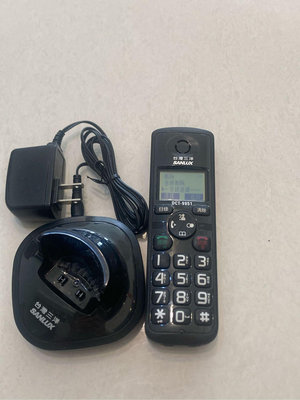 SANLUX 台灣三洋 數位無線電話擴充子機 來電顯示超大字鍵無線電話子機 黑色 (DCT-9951)老人電話