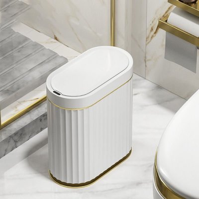 JAH窄扁夾縫智能感應垃圾桶自動電動帶蓋衛生間家用廁所