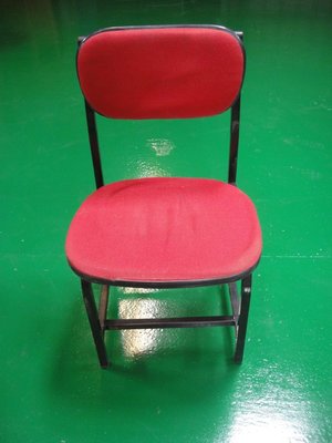 宏品二手家具館~C0621-15紅布鐵椅  大學椅 電腦椅 辦公椅 補習班桌椅 餐椅 會議椅 OA椅