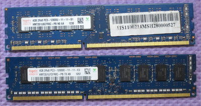 【寬版雙面顆粒】SK hynix 海力士DDR3 1600 4G 共兩條一拍 8G 桌上型記憶體   (個人保固14日)