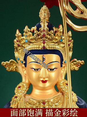 西藏家用裝飾擺件銅鎏金雕花7/10寸《大白傘蓋佛母》銅像【功德坊】銅器 佛像 擺件