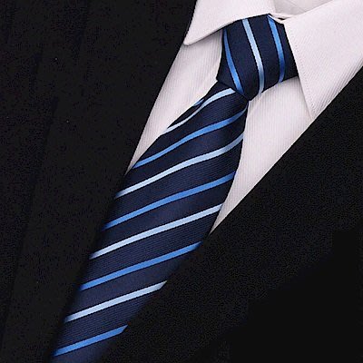 熱銷領帶8cm寬版領帶拉鍊領帶(條紋)