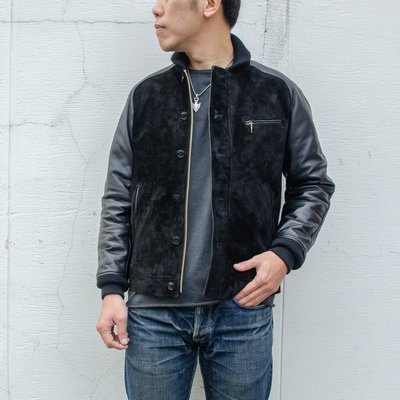 日本 Y2 Leather 翻毛牛皮皮衣 柔軟舒適 男款深黑素面 修身剪裁