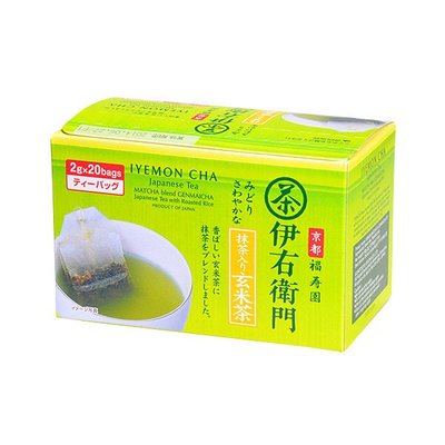 Miki小舖?日本進口 日本京都福壽園 伊右衛門 玄米茶 - 茶包2gx20包(盒裝)