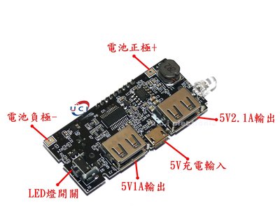 【UCI電子】(1-9)充電寶模組移動電源升壓DIY18650鋰電池數顯雙USB輸出充電板主機板