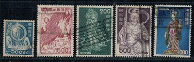 日本郵票--昭和時期高額舊票5枚