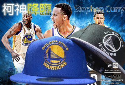 New Era  NBA Golden State Warrior 金州勇士隊色藍色 側邊刺繡布章紀念版全封尺寸帽