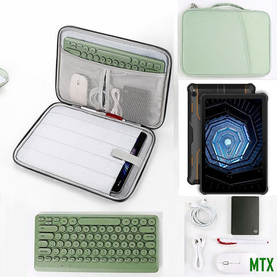 MTX旗艦店適用於 Oukitel RT2 RT3 RT1 RT5 防水套拉鍊袋電纜鼠標鍵盤手機殼帶手柄的通用平板電腦收納袋