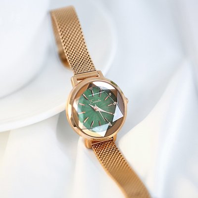 新款手錶女 百搭手錶女EAVANLIN/依文琳女錶網鏈氣質白領手錶小錶盤手錶水鉆腕錶手錶女