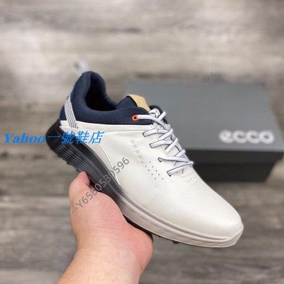 Ｙａｈｏｏ一號鞋店　ECCO 高爾夫球鞋男20全新S-Three系列高爾夫男鞋Golf運動鞋 白色  39-44碼