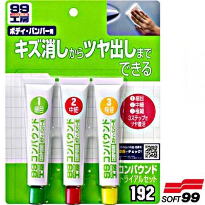 樂速達汽車精品【B706】日本精品 SOFT99 粗蠟(3支裝)