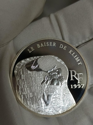 法國 1997年 10法郎精制紀念銀幣 《吻》7472