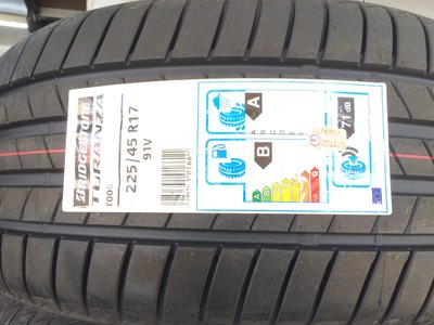 台北永信輪胎~普利司通輪胎 T005 225/45R17 91V 歐洲製 四輪含安裝 四輪定位