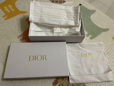 專櫃正品 Dior 迪奧 防塵袋 皮夾 短夾 中夾 零錢包 紙盒 防塵袋 防塵套 空盒 盒子 盒