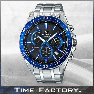 時間工廠 無息分期 全新 CASIO EDIFICE 三眼賽車錶 EFR-552D-1A2