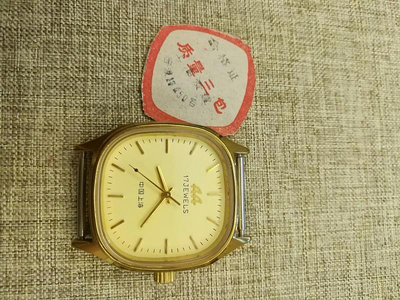 原裝庫存愛建牌手動機械錶男錶中型錶方形錶古董錶國產復古中老年