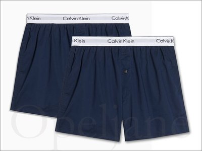 Calvin Klein CK 男內著 卡文克萊藍色寬鬆四角褲 兩件一組平口褲內褲L號 愛Coach包包