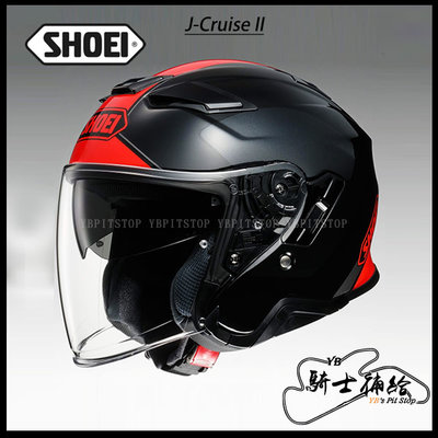 ⚠YB騎士補給⚠ SHOEI J-Cruise II ADAGIO TC-1 黑紅 3/4 內墨鏡 安全帽 SENA
