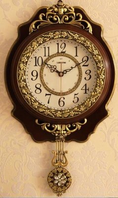 18702c 歐式  歐風浮雕花朵高檔房間民宿客廳牆壁上牆面上掛鐘壁飾時鐘室內裝潢鐘錶送禮禮品