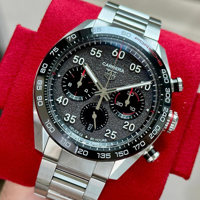 (已交流)TAG Heuer 卡萊拉 保時捷特別版腕錶 44mm 附贈原廠皮帶 公司貨5年保固中 2022保卡