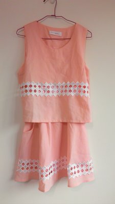 轉賣東京著衣~粉色假兩件式洋裝