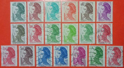 法國郵票舊票散票 Liberte de Gandon