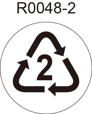 圓形貼紙 R0048-2 塑膠包裝容器貼紙 回收貼紙 塑膠食品容器貼紙 [ 飛盟廣告 設計印刷 ]