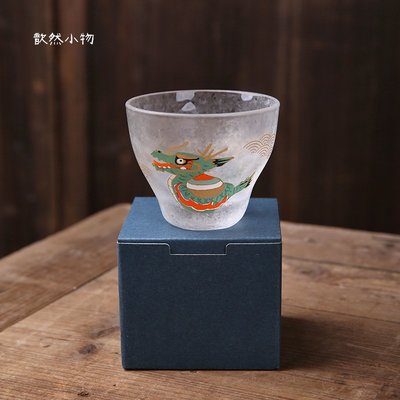 日本進口aderia石塚硝子十二生肖復古玻璃杯清酒杯印花茶杯白酒杯滿額免運