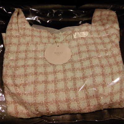 [上衣] 東京著衣 金線格紋呢織傘襬上衣 粉色M