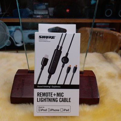 [視聽影訊]配件 Shure REMOTE+MIC Lightning Cable 耳機線 蘋果 iOS線控 MMCX