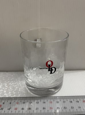 龍廬-自藏出清~玻璃製品-toyo-sasaki glass 日本製三得利 SUNTORY 玻璃杯(菱鏡)/只有一只