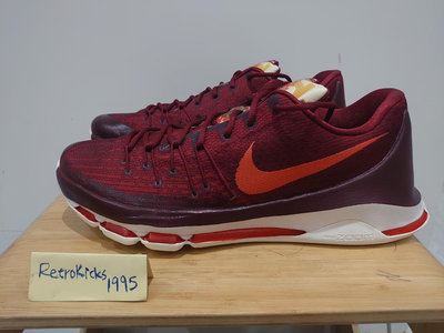Nike KD 8 EP US 12 Kevin Durant 杜蘭特 酒紅色 800259-661