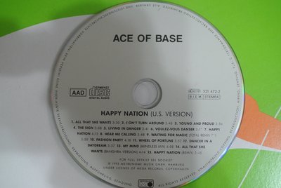 裸片 CD ~ Ace Of Base / Happy Nation ~ 1993 METRONOME 無ifpi