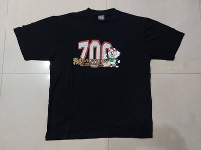 2004年 中華職棒 CPBL 統一獅 700勝 紀念tee 短T 上衣 T恤