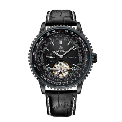 廠家直銷Ebay亞馬遜速賣通orkina歐綺娜鋼帶皮帶MG009機械手錶