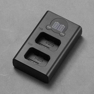 三重☆大人氣☆ Micro USB / Type-C 雙用 LCD顯示 USB 雙槽充電器 for FW50(不含電池)