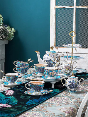 廠家出貨歐式茶具套裝高檔精致輕奢咖啡杯套裝骨瓷下午茶茶具英式茶杯茶壺