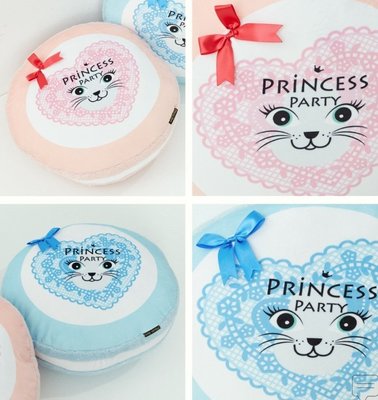 Princess Party 公主派對 。馬卡龍圓形抱枕【RB狗頭包旗下商品】