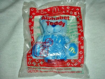aaL集.(企業寶寶玩偶娃娃)全新未拆封2007年麥當勞發行ABC泰迪熊數字R絨布熊寶寶吊飾!