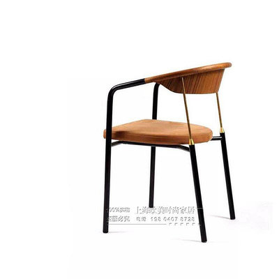 歐式簡約梳妝金屬椅代家用實木餐椅