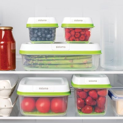 “正品”新西蘭sistema進口冰箱水果蔬菜保鮮收納盒大容量便攜零食儲藏盒