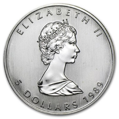 加拿大1988【九】楓葉銀幣1盎司31.1克純銀9999原廠91687