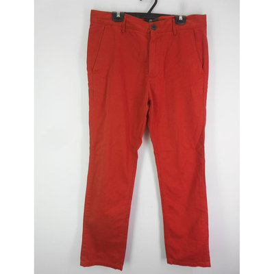 男 ~【Timberland】橘紅色休閒長褲 34X32號/實量腰圍約35吋(5D145)~99元起標~