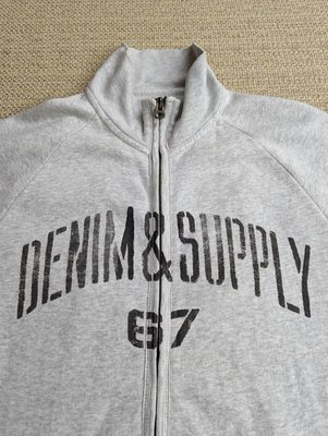 Denim &amp; Supply Ralph Lauren 灰色立領棉質外套 內刷毛外套 S號