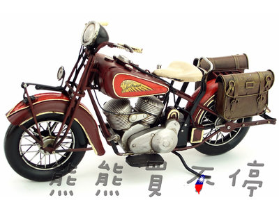 [在台現貨] 鐵製 手工 復古 鐵皮製 印地安 摩托車 Indian Motorcycle 1936年 重機模型