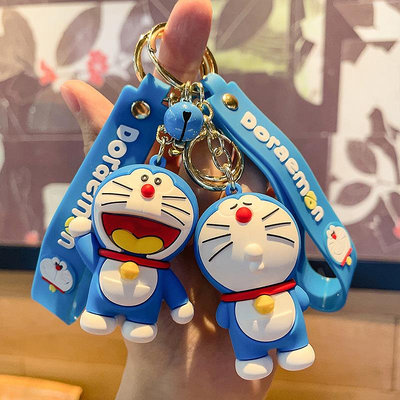 卡通哆啦A夢鑰匙扣可愛叮當貓PVC公仔包包掛件汽車鑰匙圈禮品