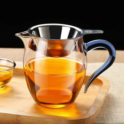 ‹公道杯›  公道杯 加厚玻璃耐熱透明泡茶過濾功夫  茶具  配件茶海  分茶器  茶漏套裝