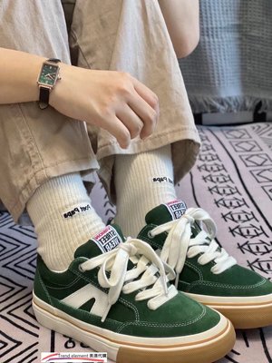 Vision Street Wear STICK 系列 綠 麂皮 復古 百搭 歐美 潮牌 滑板鞋 ~T/E代購~