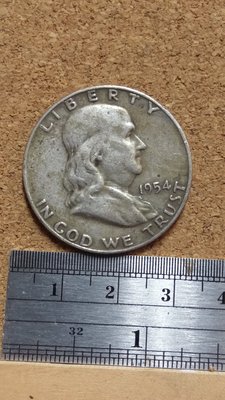 A20--1954美國5角銀幣